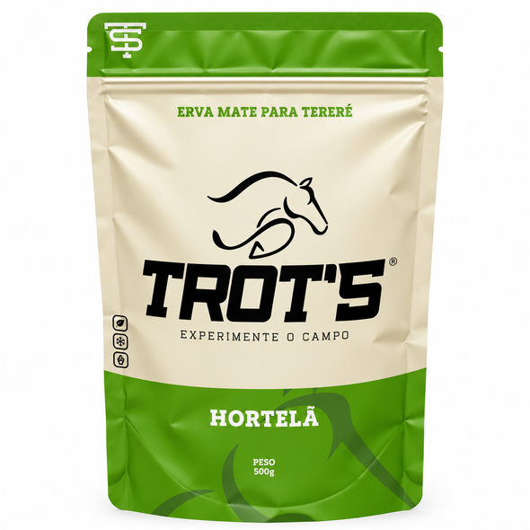 Trot's Premium Yerba Mate for Tereré with Mint, Gluten Free, 500 g / 17.64 oz