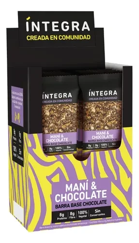 Íntegra Peanut & Chocolate Cereal Bars, 41 g / 1.45 oz (box of 10)