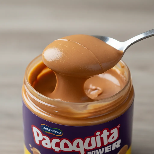 Santa Helena Pacoquita Original Peanut Butter Spread, No Added Sugar, Gluten Free, 500 g / 17.64 oz
