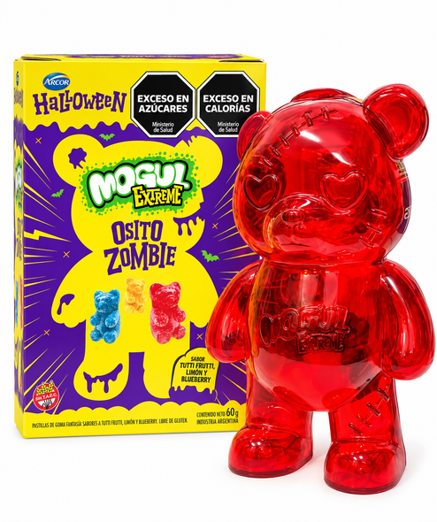 Mogul Extreme Osito Zombie Gummy Bear with Acrylic Bear Container, 60 g / 2.12 oz