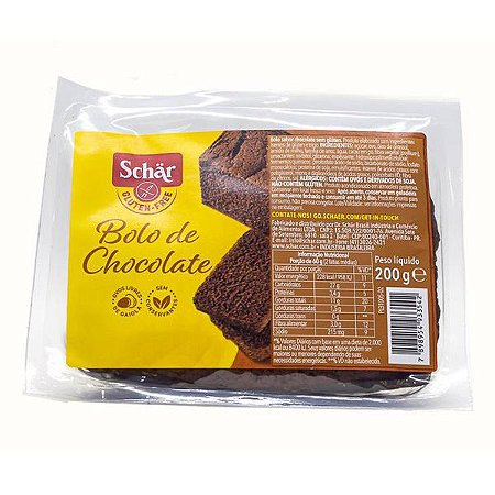 Schar Gluten Free Chocolate Cake, Lactose Free, 200 g / 7.05 oz