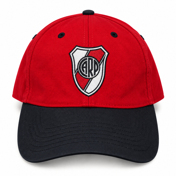 River Plate Red & Black Cap – Embroidered Crest Football Design