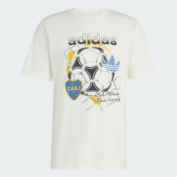 Adidas Originals Boca Juniors Graphic T-Shirt – White Football Tee