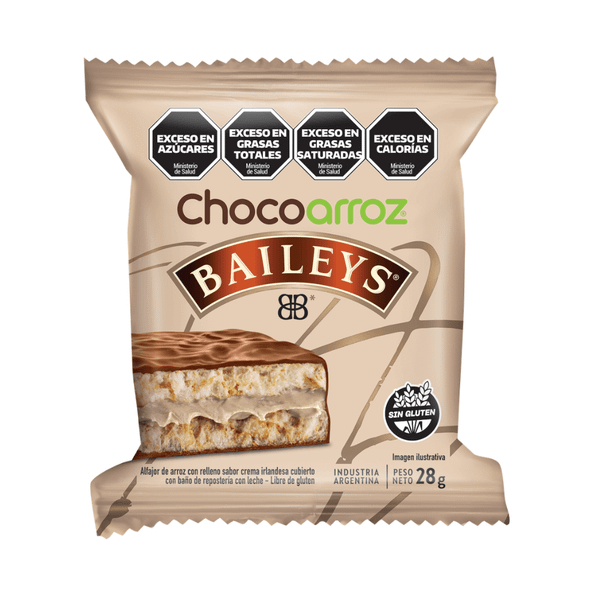 Chocoarroz Baileys Irish Cream Rice Alfajor with Chocolate Coating, 28 g / 0.99 oz ea (pack of 6)