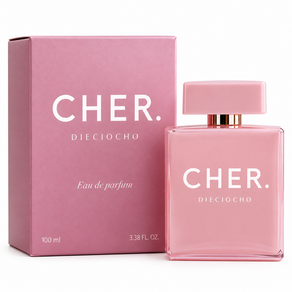 Cher Dieciocho Eau de Parfum for Women, Floral Chypre Gourmand Fragrance, 100 ml / 3.38 fl oz