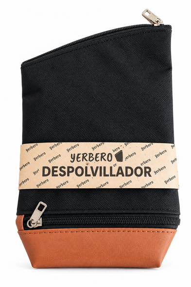 Pardo Yerbero Despolvillador Yerba Mate Dust Sifter Pouch with Zipper and Leather-Look Base