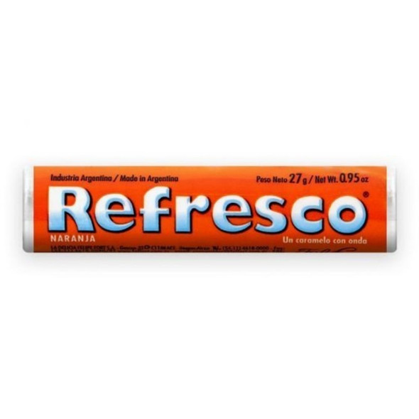 Refresco Pastillas de Naranja Hard Candy Orange Flavor By Felfort, 324 g / 11.4 oz (box of 12)