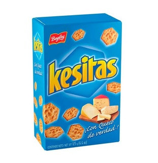 Kesitas Cheese Snack Crackers Hex Shape, 125 g / 4.41 oz (pack of 3)