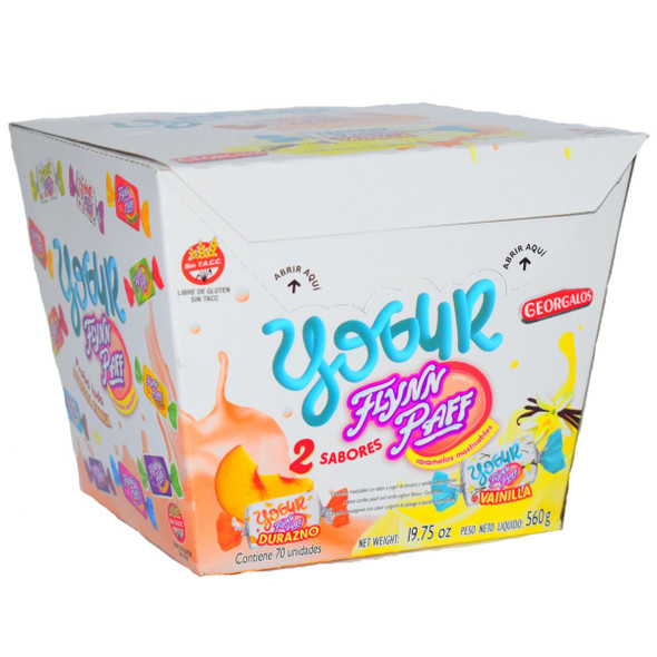 Caramelos Flynn Paff Yogur Vainilla & Durazno Soft Assorted Yoghurt Candies Vanilla & Peach, 560 g / 19.75 oz Box