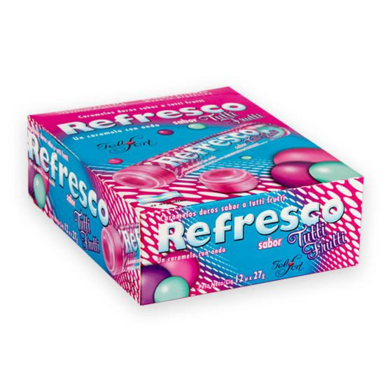 Refresco Pastillas Hard Candy Tutti-Frutti Flavor By Felfort, 324 g / 11.4 oz (box of 12)