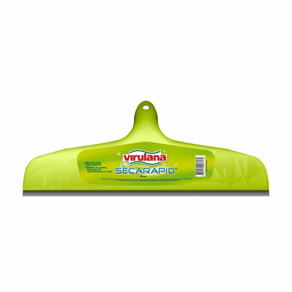 Virulana Secarapid Secador de Pisos Plastic Floor Squeegee with Rubber  Border Water Wiper Ideal for All Surfaces, 30 cm / 11.8 in (no broomstick  included)