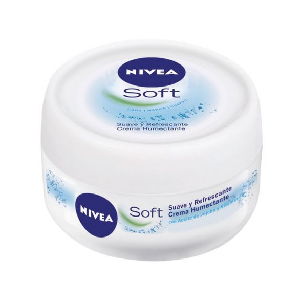 Nivea Soft Crema Corporal Moisturizing & Refreshing Lotion Daily Face and Body Cream, 100 ml / 3.38 oz