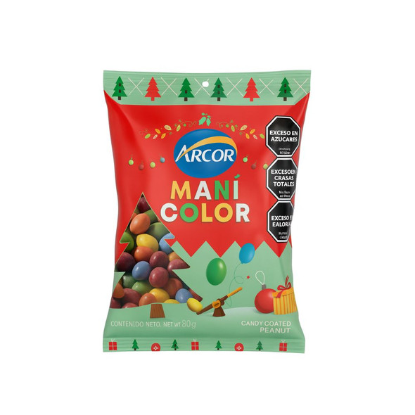 Arcor Maní Color Candied Peanuts Confites de Maní, 80 g / 2.8 oz