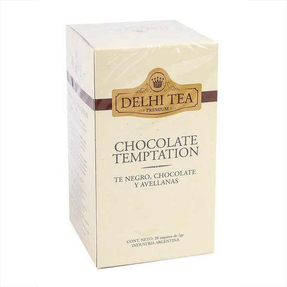 Delhi Tea Premium Chocolate Temptation Black Tea with Chocolate & Hazelnuts (box of 20 bags)