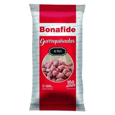 Bonafide Garrapiñadas de Maní Sugar Coated Peanuts Classic Christmas Snack, 100 g / 3.5 oz