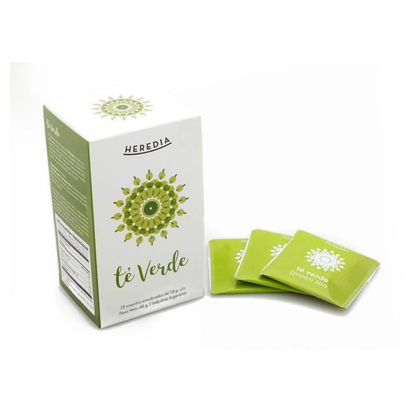 Heredia Té Verde Green Tea - Natural Tea, No Preservatives (25 bags)