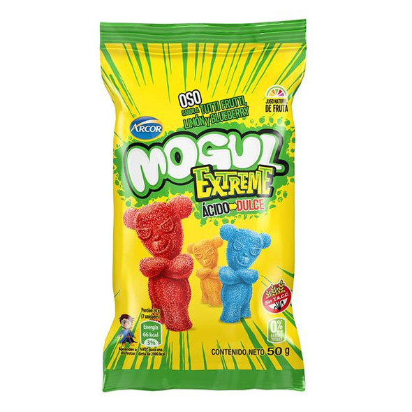 Mogul Ositos Extreme Sour Candies Gummies, 50 g / 1.7 oz (box of 10)