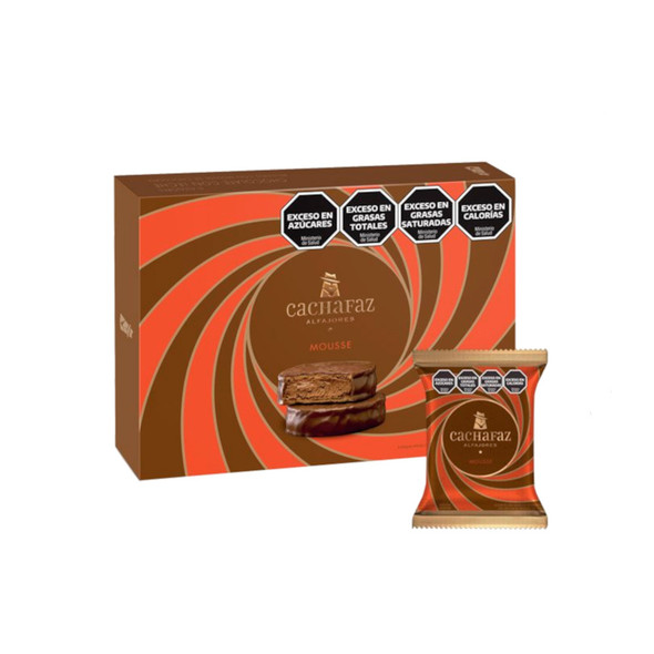 Cachafaz Alfajor Milk Chocolate with Chocolate Mousse (box of 6)