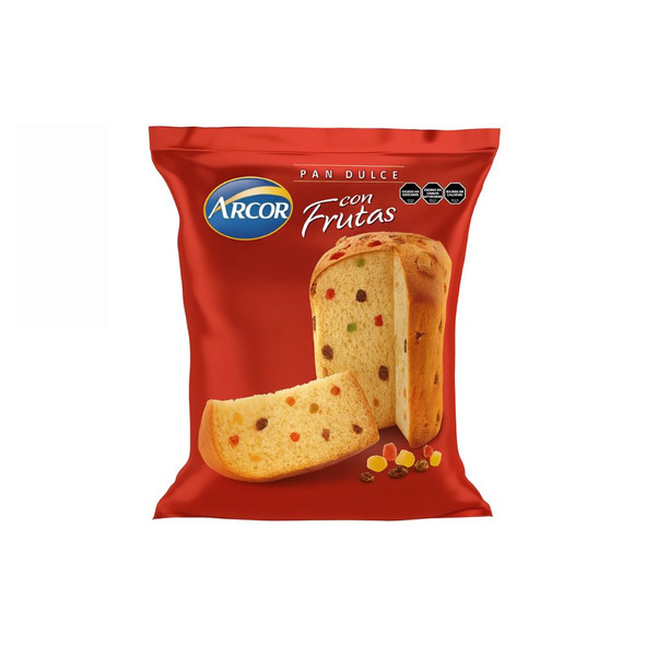 Arcor Pan Dulce Con Frutas Sweet Panettone With Fruits Italian Style Cake, 400 g / 14 oz