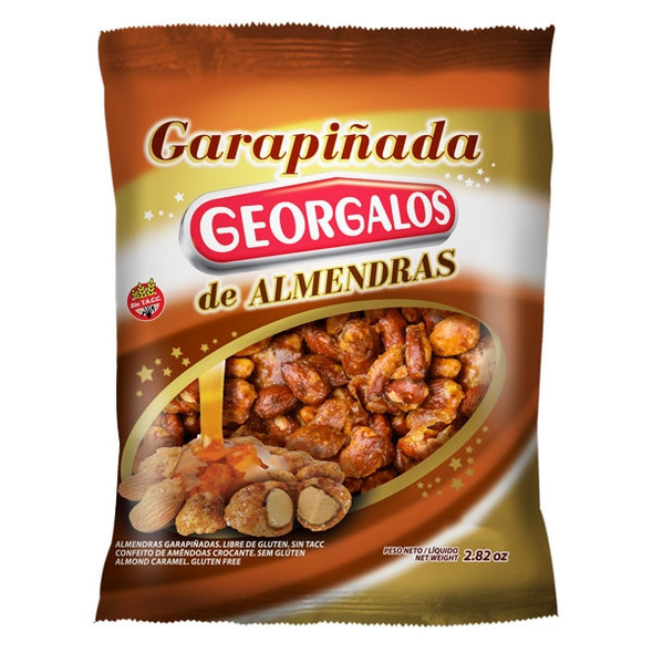 Georgalos Garrapiñada de Almendra Sugar Coated Almonds, 80 g / 2.82 oz