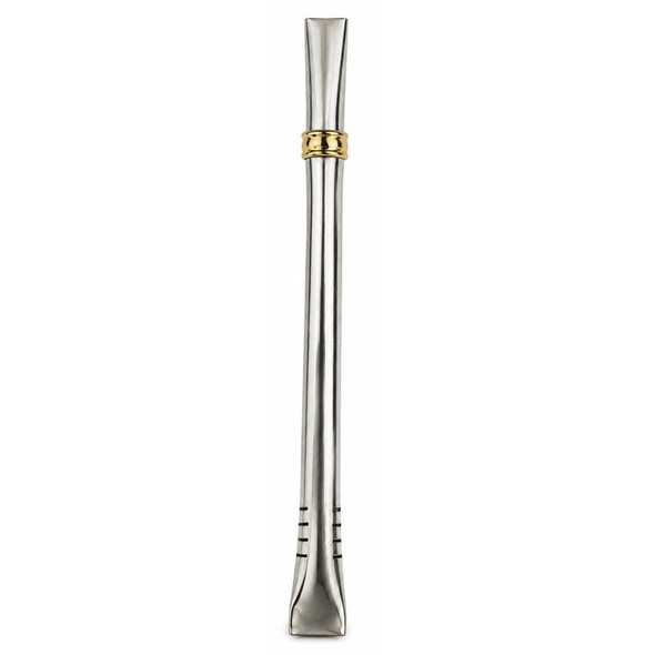 Polished Steel Flat Bombilla Chata For Mate Acero Inoxidable 160 mm / 6.3" (pack of 12 bombillas)