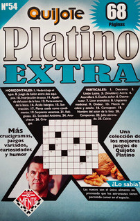 Quijote Platino Extra Compilation with The Bests Quijote Games Old Classic Pastime Magazine with Letter Soups, Crosswords & More, 68 Pages, Assorted Magazines (Spanish)