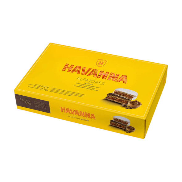 Havanna Alfajor Milk Chocolate and Italian Meringue Merengue with Dulce de Leche (mixed box of 12)