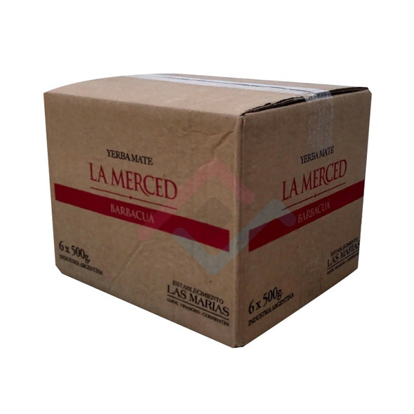 La Merced Yerba Mate Barbacuá Wholesale Bulk Box, 500 g / 1.1 lb (box of 6)