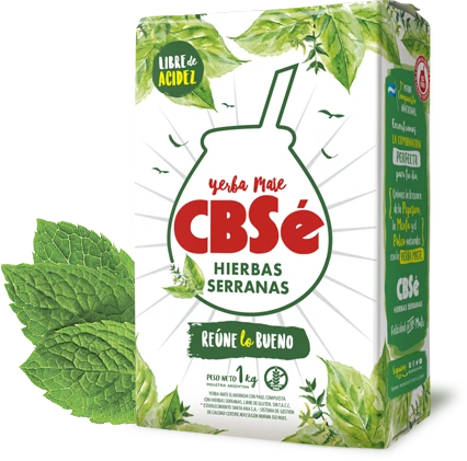 CBSé Yerba Mate Hierbas Serranas Wholesale Bulk Pack, 500 g / 1.1 lb (12 count per pack)