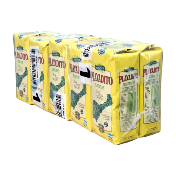 Playadito Yerba Mate Traditional Con Palo from Colonia Liebig Wholesale Bulk Pack - New Packaging, 500 g / 1.1 lb (10 count per pack)