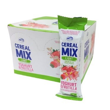 Cereal Mix Barrita de Cereal Light Cereal Bar with Strawberry Yoghurt, 26 g / 0.9 oz (box of 20 bars)