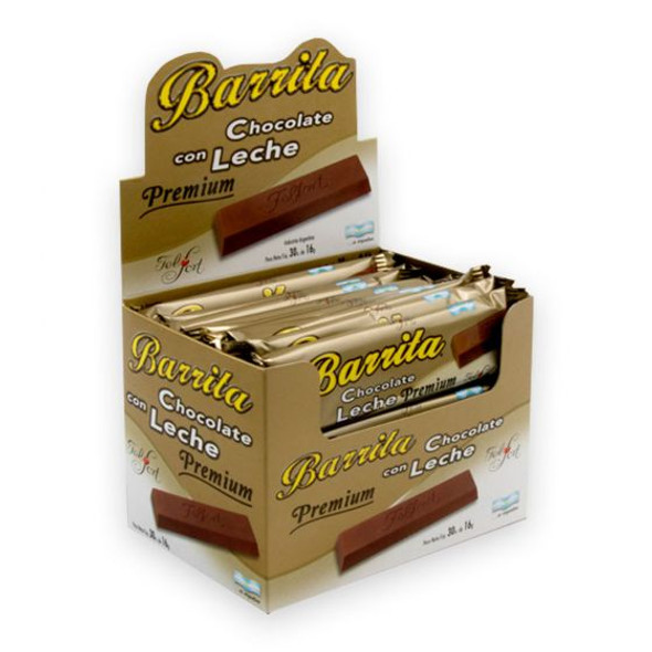 Barritas de Chocolate con Leche Milk Chocolate Bars by Felfort Ideal for Hot Milk Submarino, 16 g / 0.56 oz (box of 30 bars)