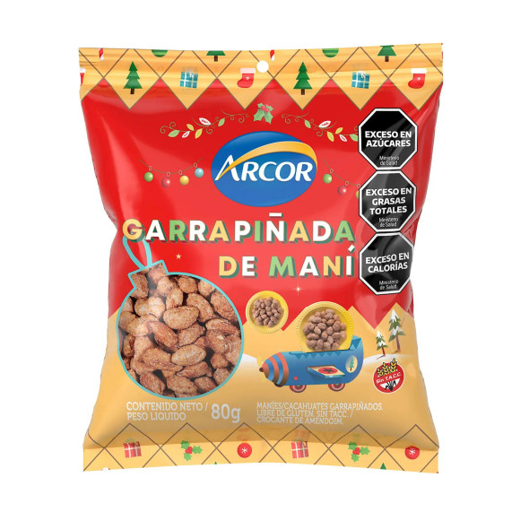 Arcor Garrapiñada de Maní Sugar Coated Peanuts Classic Argentinian Sweet Snack, 80 g / 2.82 oz