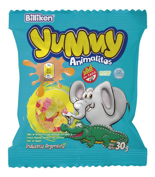 Yummy Animalitos Animals Candies Gummies Assorted Fruit Flavors, 30 g / 1.05 oz (box of 12)