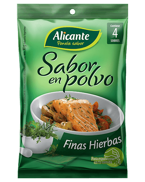 Alicante Sabor En Polvo Finas Hierbas Fine Herbs Flavored Powder Ready To Use 4 Servings Seasoning Broth, 30 g / 1.05 oz ea (pack of 3)