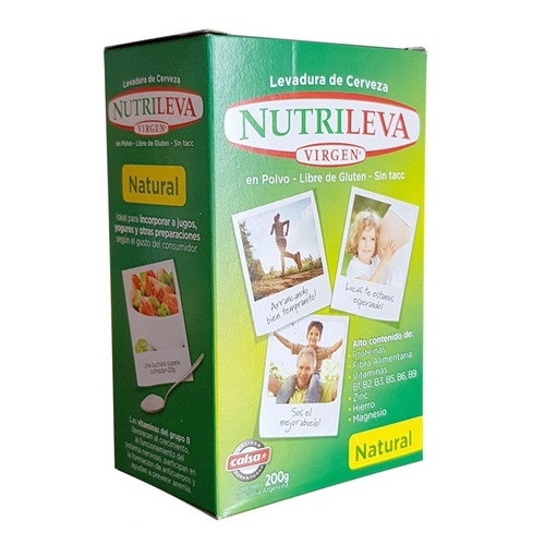 Nutrileva Levadura de Cerveza Natural Brewer's Yeast Powder by Calsa- Gluten & Sugar Free, 200 g / 7.05 oz