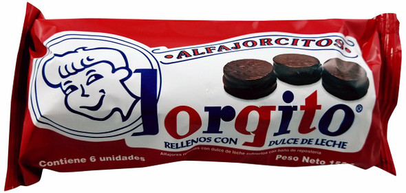 Jorgito Alfajorcitos Small Milk Chocolate Alfajor with Dulce de Leche Wholesale Bulk Box, 6 units per case (18 cases per box)