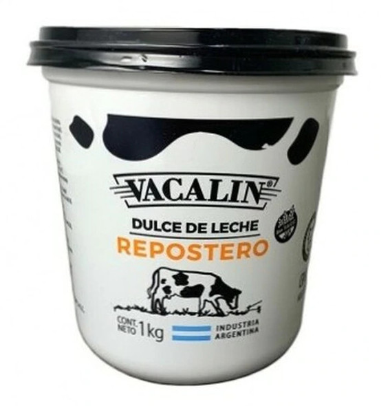 Vacalin Dulce de Leche Repostero Milk Confiture Wholesale Bulk Box, 1 kg  / 35.3 oz ea (box of 6 count) 