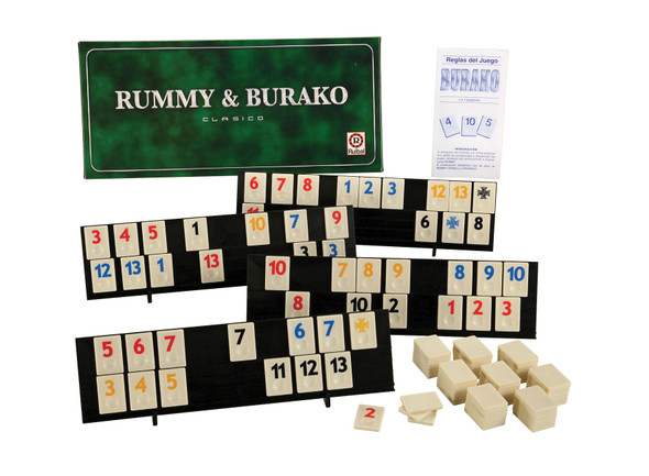 Rummy Burako Classic Numbers Board Game Traditional Edition Ideal Family Puzzle by Ruibal (Spanish)