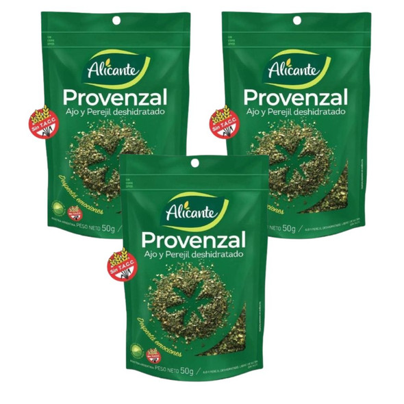 Alicante Provenzal Provenzal Spice Garlic & Parsley, 50 g / 1.76 oz zipper pouch (pack of 3)