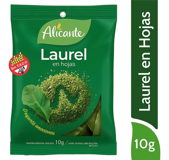 Alicante Laurel En Hojas Whole Dried Bay Leaves, 10 g / 1.76 oz (pack of 3)