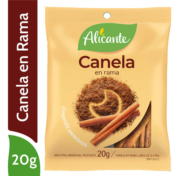Alicante Canela En Rama Cinammon Sticks, 20 g / 0.7 oz pouch (pack of 3)