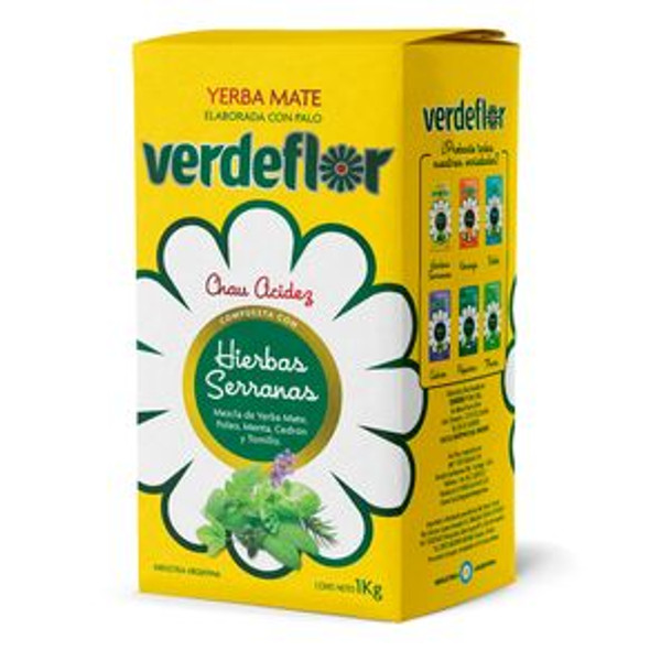 Verdeflor Yerba Mate Hierbas Serranas Highland Herbs, 1 kg / 2.2 lb 