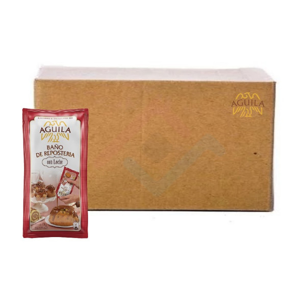 Águila Baño De Repostería Chocolate Con Leche Repostero Milk Chocolate Coating Confectioner's, 150 g  / 5.2 oz ea (box of 12 pouches)