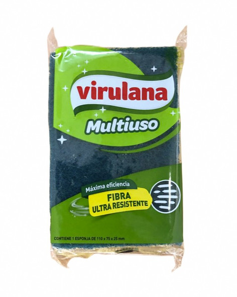 Virulana Esponja Multiuso Classic Multiuse Sponge Ideal for Daily Dishwashing Extra Duration Scrub Sponge (pack of 3)
