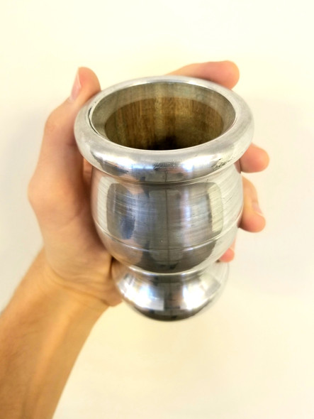 Mate Gourd Cup Design Palo Santo Wood Wrapped Aluminum