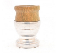 Mate Gourd Palo Santo Wood Cup Design Half Wrapped in Aluminum Unique Scent