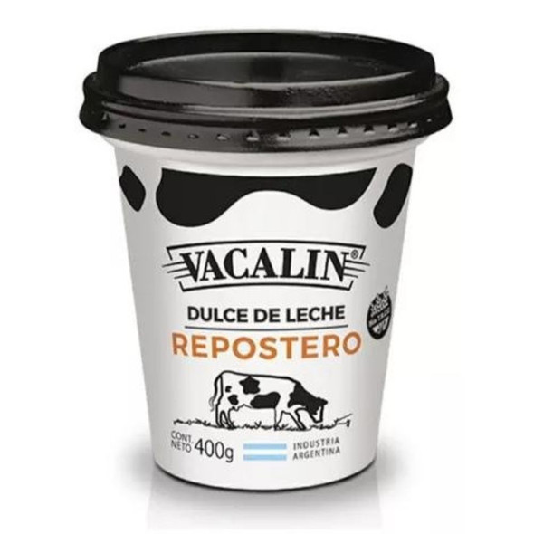 Vacalin Dulce de Leche Repostero Confectioner's Thicker Milk Confiture for Bakeries, Cakes and Pastry - Wholesale Bulk Box, 400 g / 14.1 oz (box of 12 units)