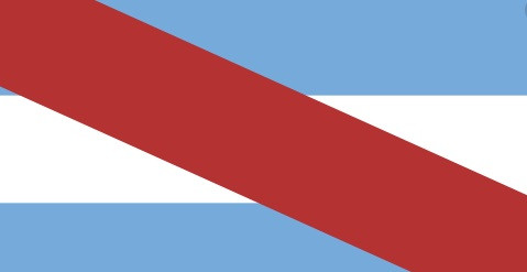 Bandera Entre ríos, Argentina de Poliéster Entre Ríos Province Flag - With Twine To Tie & Reinforced Seams, 90 cm x 150 cm / 39.4" x 59.05 "