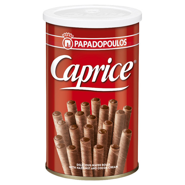 Caprice Papadopoulos Crispy Wafer Rolls Cubanitos with Hazelnut & Cocoa Cream - Genuine from Uruguay, 400 g / 14.1 oz